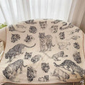 Luxurious 140x140cm Large Square Dalai's Studio Printed Brand Cashmere Silk Scarf Gift  for Elegant Individuals in Stock