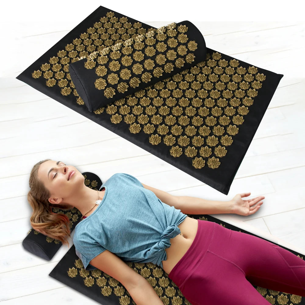 Acupressure Mat Set - 3PCS Lotus Massage Cushion for Muscle Relief Massage Chairs Tidesmit