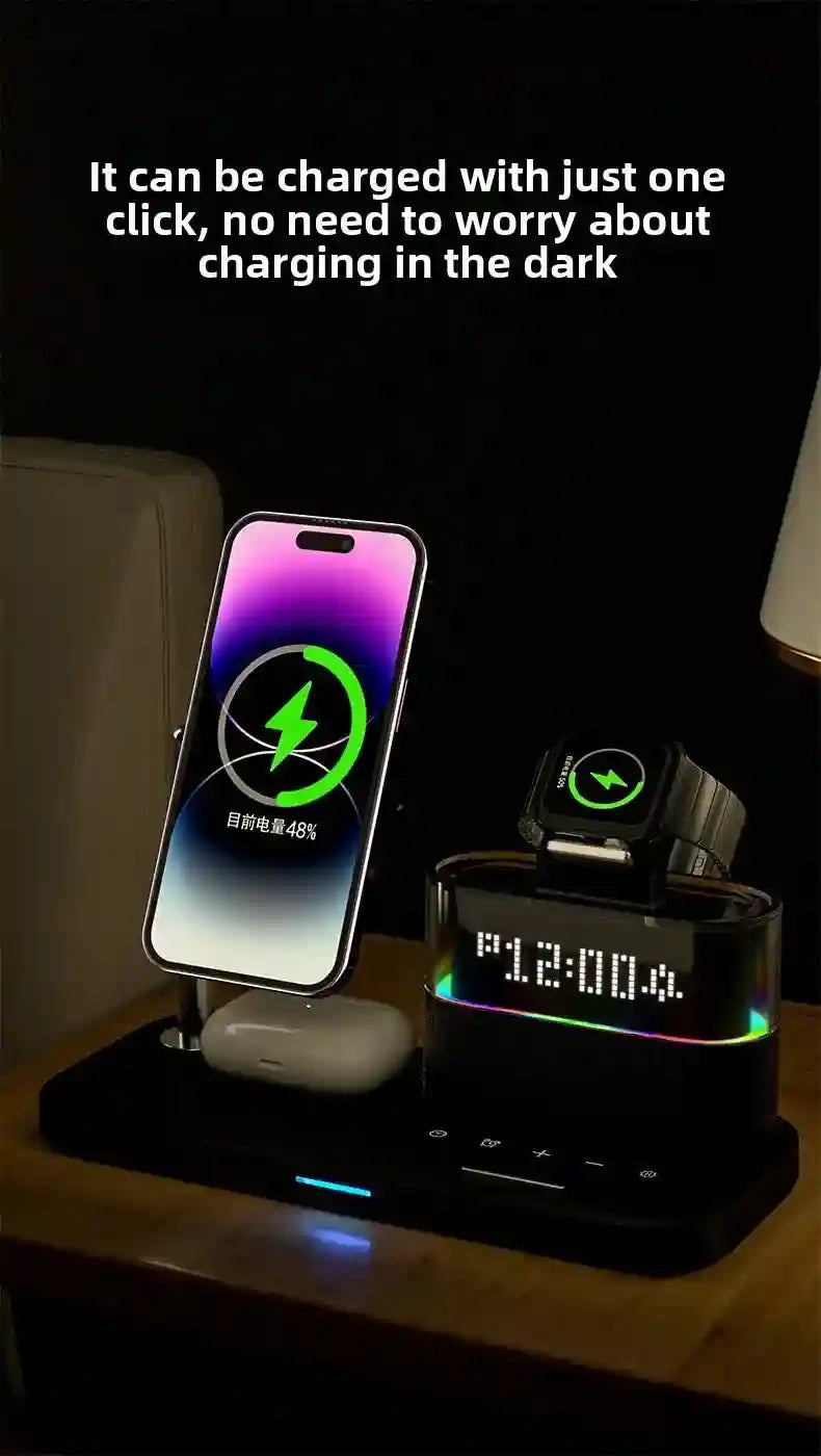 3-in-1 Wireless Charger Station - Qi Certified MagSafe Compatible Tidesmit