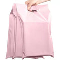 Custom Logo High Quality Express Minimalism Envelope Handle Mailing Bags with Handle Poly Square Polybag Beige Courier Packaging