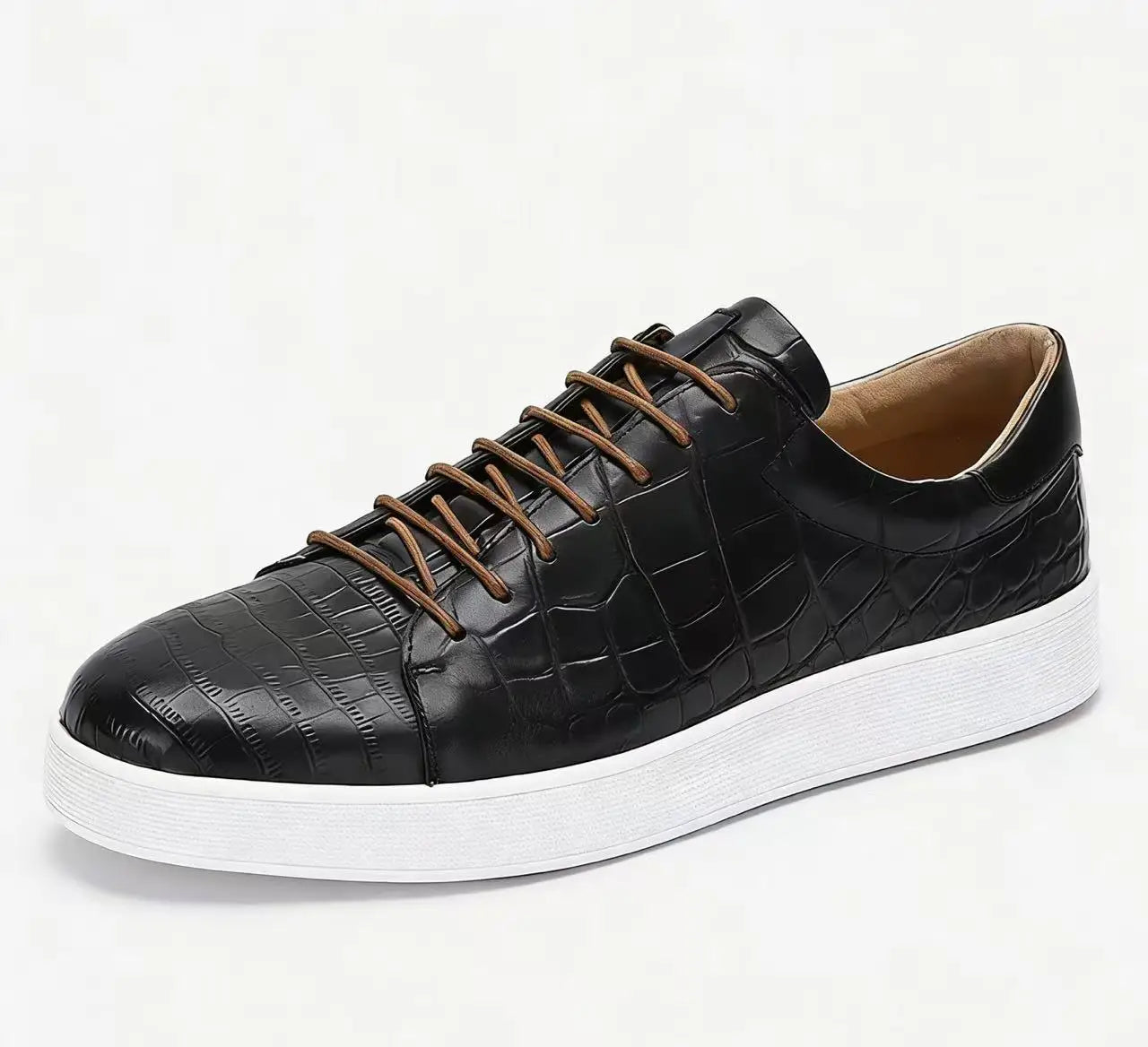 Fast Delivery Luxury Lace-up Business Formal Casual Plus Size Men's Leather Sneakers