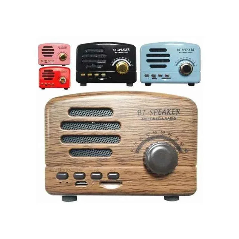 Portable Bluetooth Speaker - Retro Walnut Wood Design - 360 Audio My Store