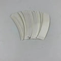 White double-sided adhesive tape strips, fanned in a stack