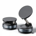 Magnetic Car Phone Mount - 360 Degree Rotating Vacuum Black Black Magnetic Tidesmit
