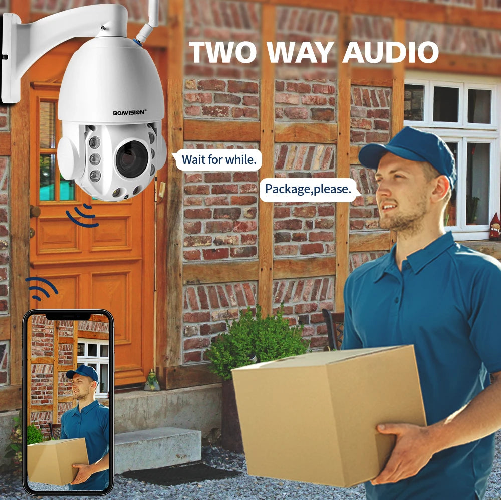 5MP WiFi/4G/POE PTZ IP Camera AI AUTO Tracking 30X Two Way Audio Colorful Night Vision IR 80m Security  CCTV Camera P2P CamHi