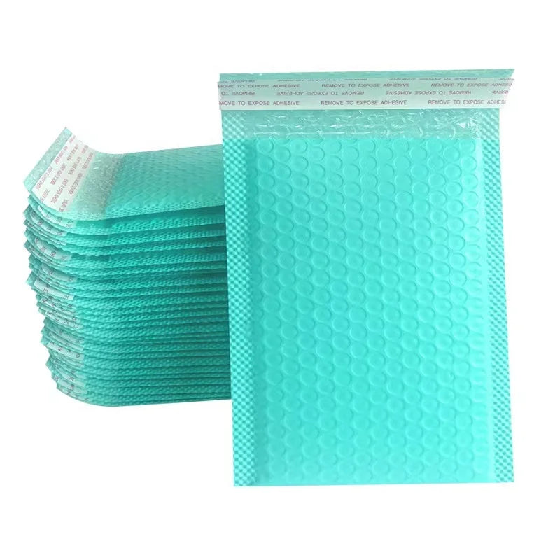 Ready to Ship Blue Poly Bubble Mailer White Envelope Package for Mailing Socks Shoes Fur
