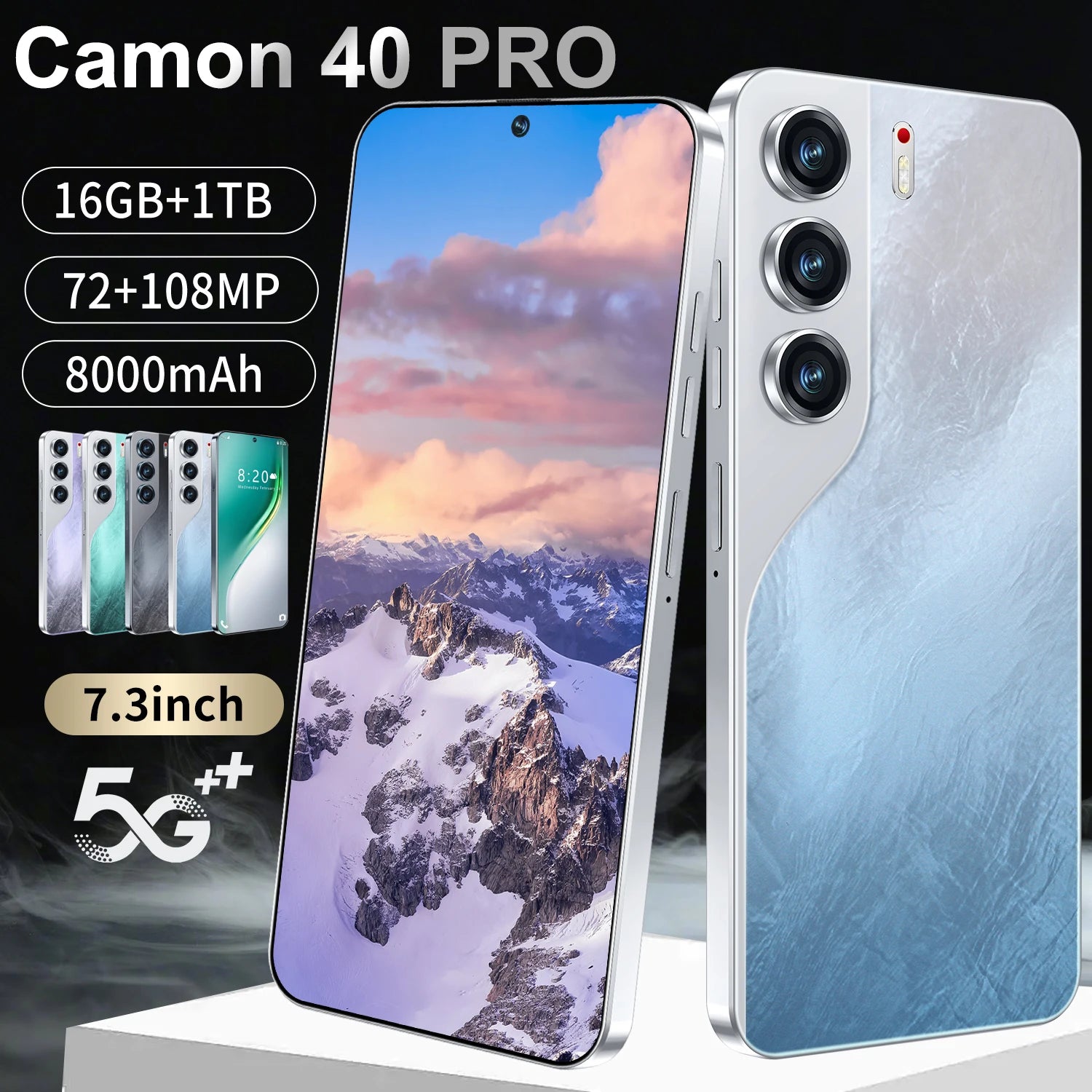 Tecno Camon 40 Pro 5G - 1TB Storage & 16GB RAM Unlocked Mobile Tidesmit