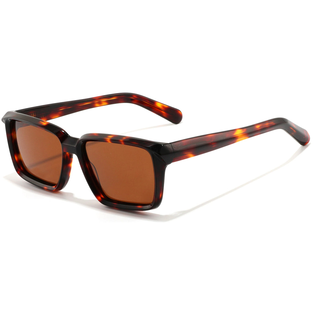 High-End Fashionable Square Eyewear Custom Logo Acetate Frame UV400 Lens Sunglasses for Women Men