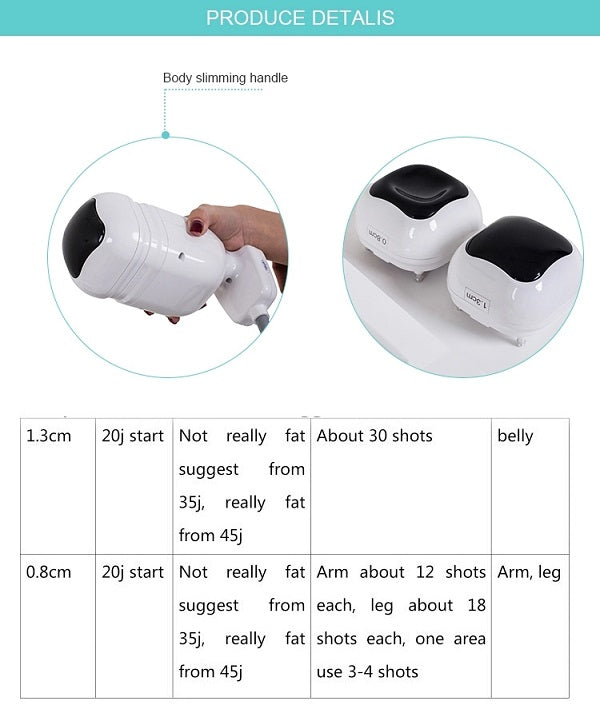Portable 576-point Liposonic slimming machine with white and black body tightening handles for fat reduction.