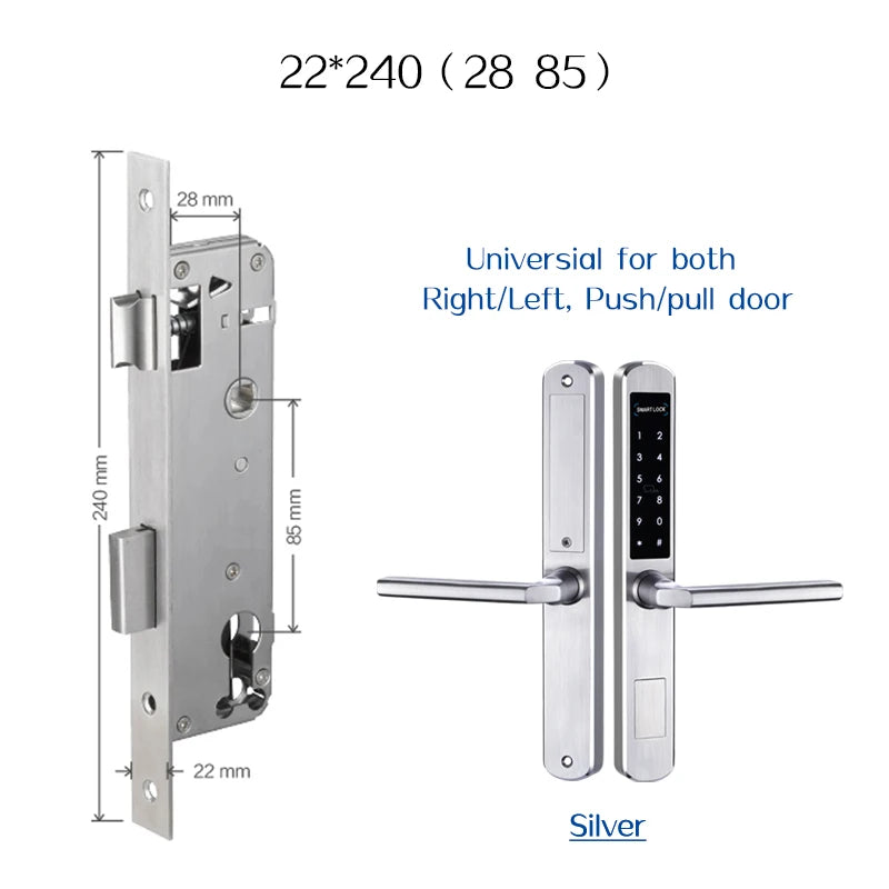 TTLock App Smart Sliding Lock WIFI Electronic Door Lock Bluetooth Digital APP Keypad Code RFID Card Keyless Lock For Hotel/Home
