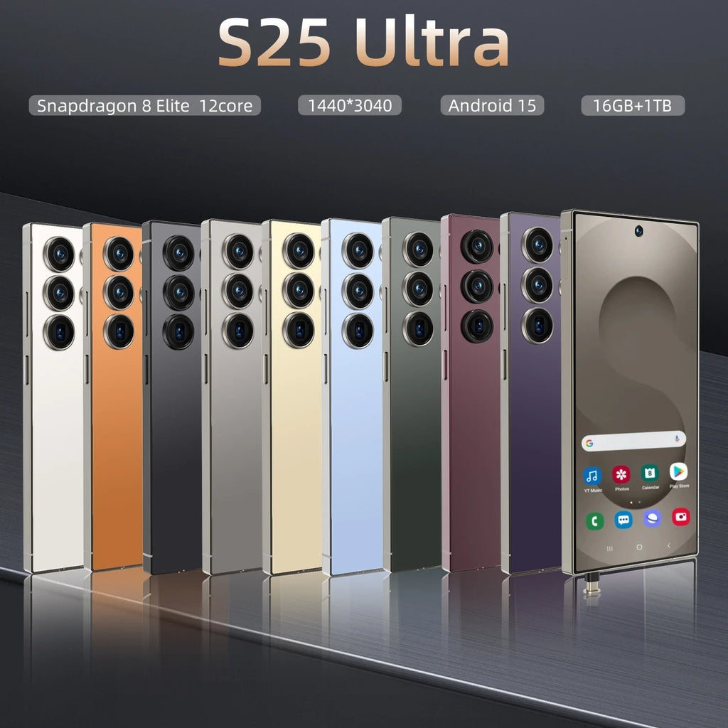 S25 Ultra 5G Smartphone, 16GB RAM, 1TB Storage, Unlocked Mobile Tidesmit