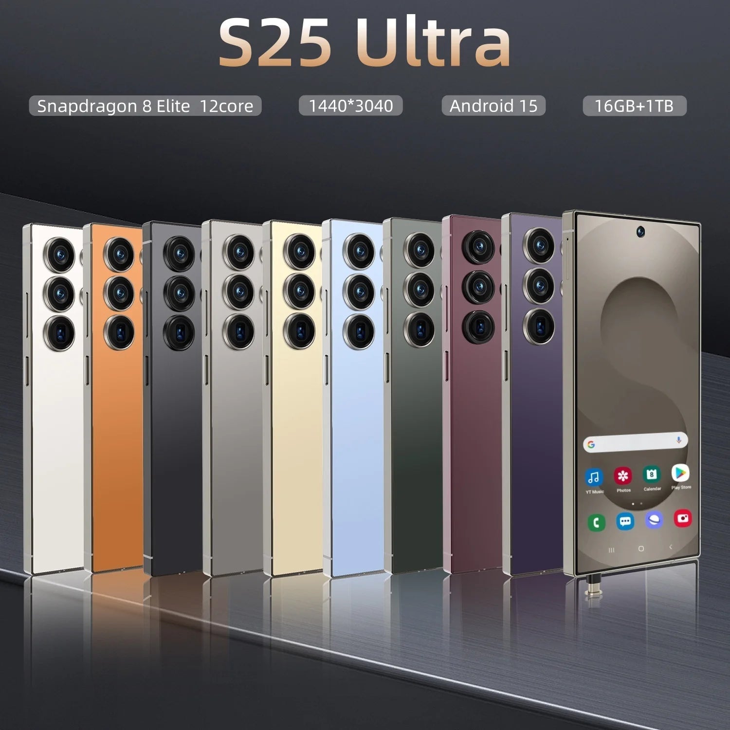 S25 Ultra 5G Smartphone, 16GB RAM, 1TB Storage, Unlocked Mobile Tidesmit