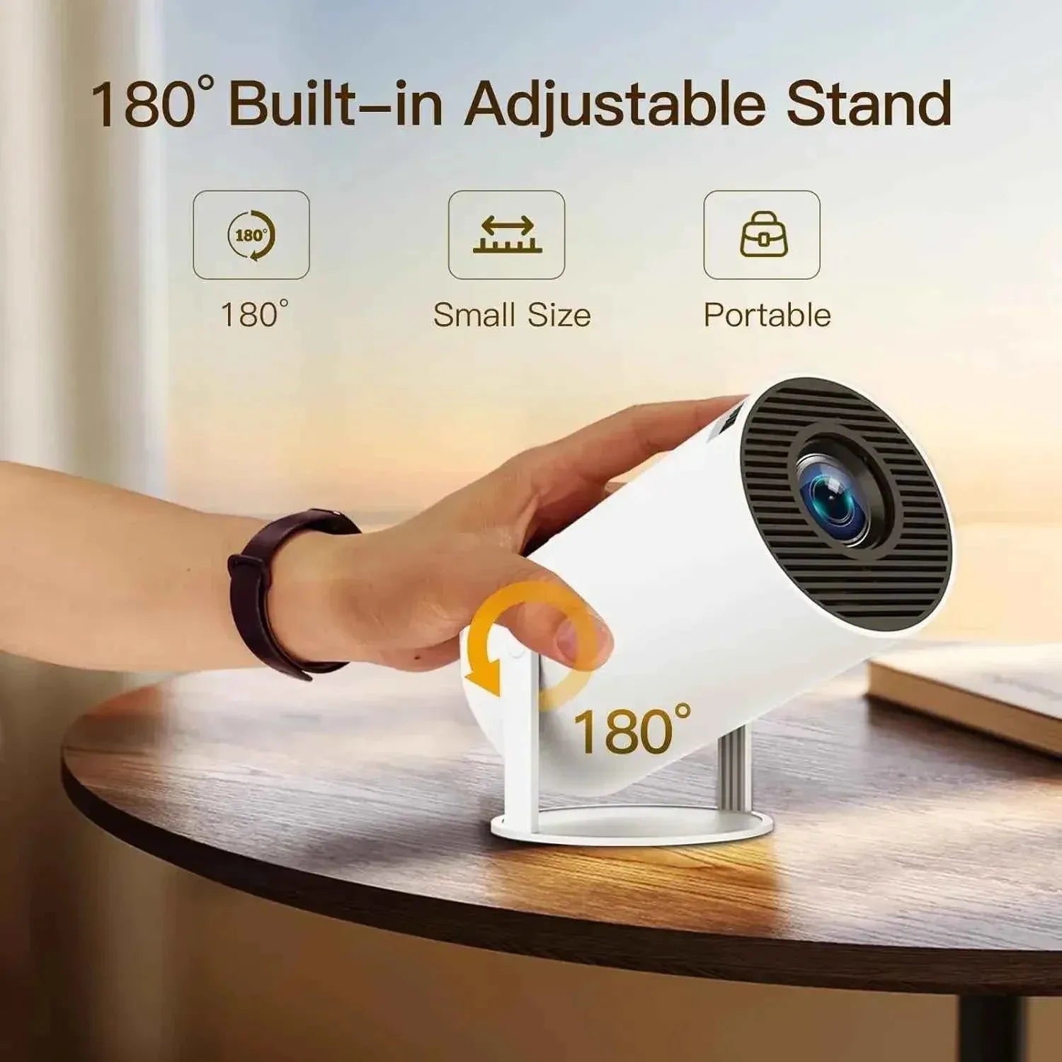 Mini 4K Android WiFi Projector: 130-Inch Portable Smart Cinema Screen My Store