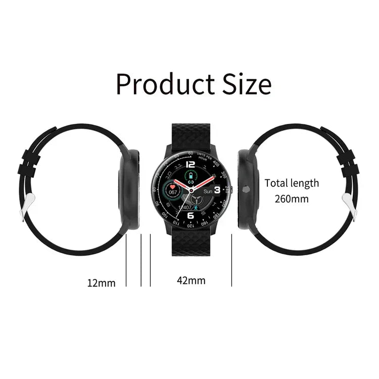 Waterproof Fitness Tracker Smartwatch with Heart Rate & GPS - Black 02 My Store