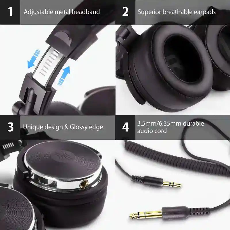 Studio Monitor Wired Headphones - High-Res Audio Pro-10/50 Series Tidesmit