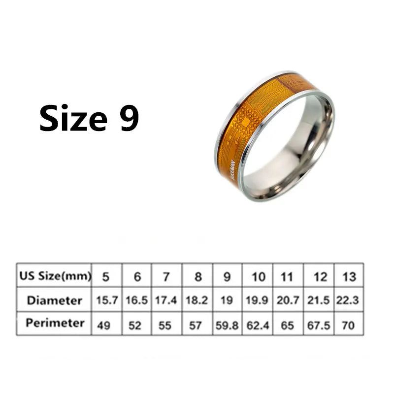 Smart Health Ring - Waterproof Stainless Steel Biometric Monitor 9 Tidesmit