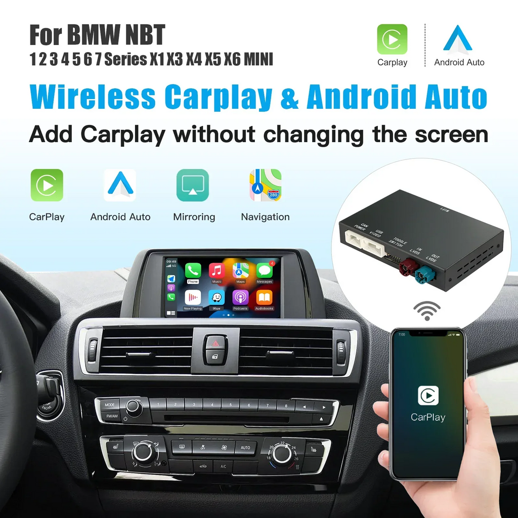 Wireless CarPlay Android Auto Adapter for BMW NBT CIC Systems My Store