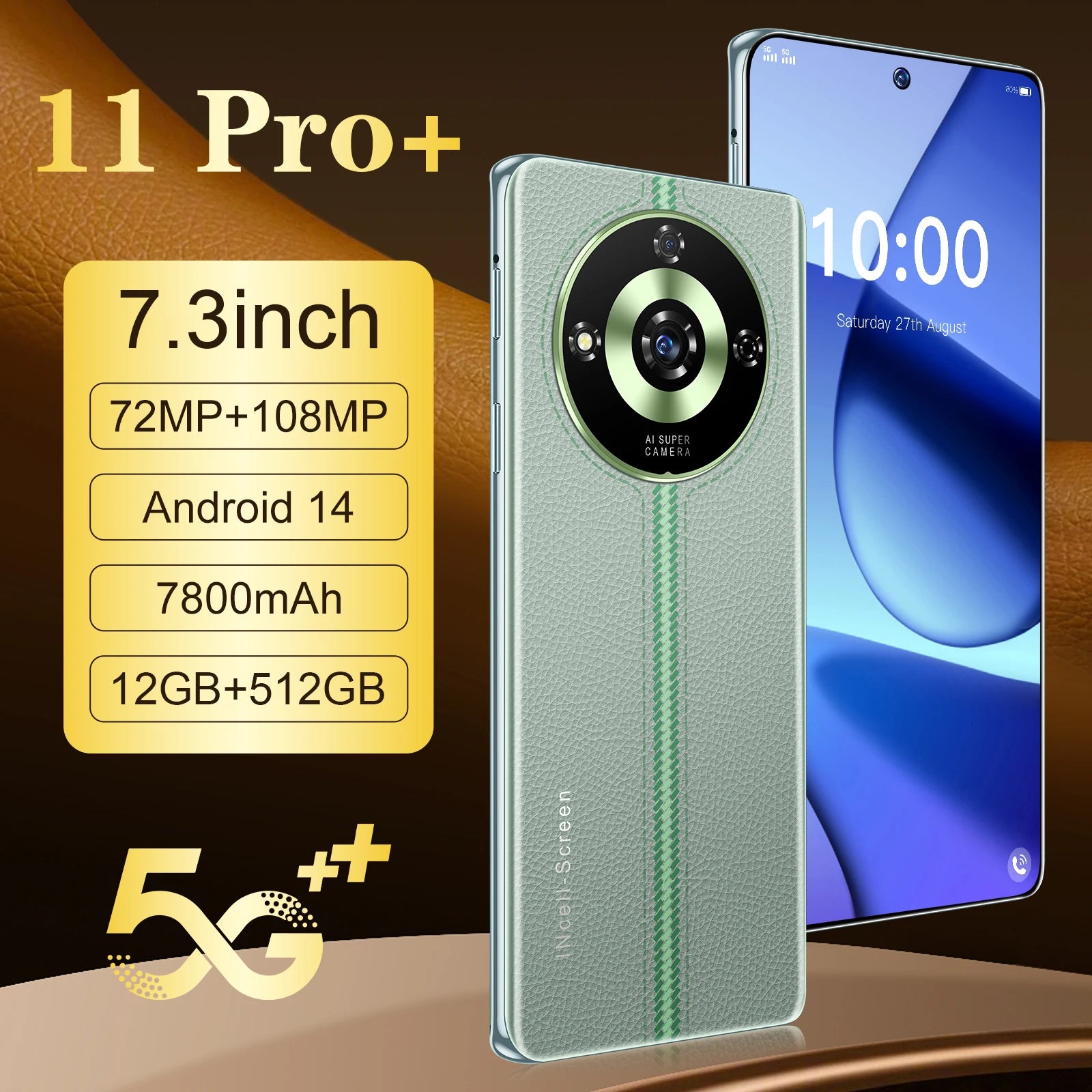 11Pro 5G Smartphone: 12GB RAM, 512GB Storage, AMOLED Display Tidesmit