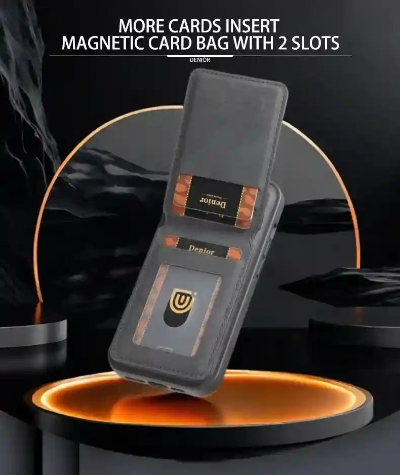 Magnetic Wallet Card Holder for iPhone 16-12 | Slim 5-Card Storage Tidesmit