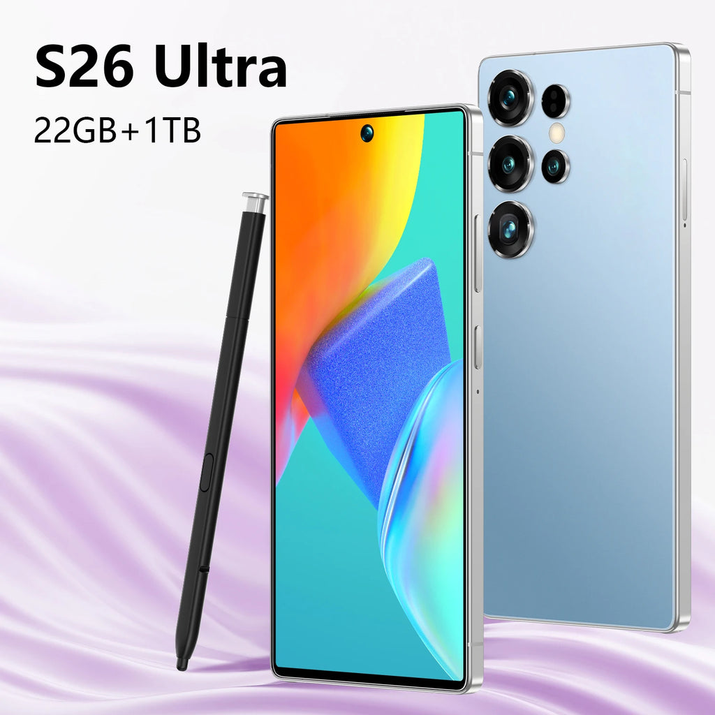 S26 Ultra 5G Smartphone 22GB RAM 1TB Storage - Unlocked Dual SIM Tidesmit