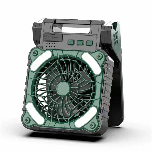 Portable Solar Fan & 5200mAh Power Bank | USB Rechargeable Tidesmit