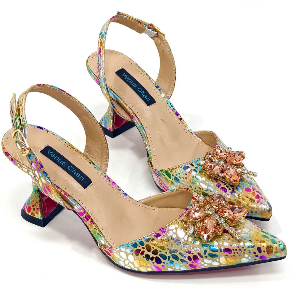 Shein Bestseller Women's Shoes and Bags Set: Pointed-toe Heeled Pumps with an Unconventional Shoulder Bag and Tote