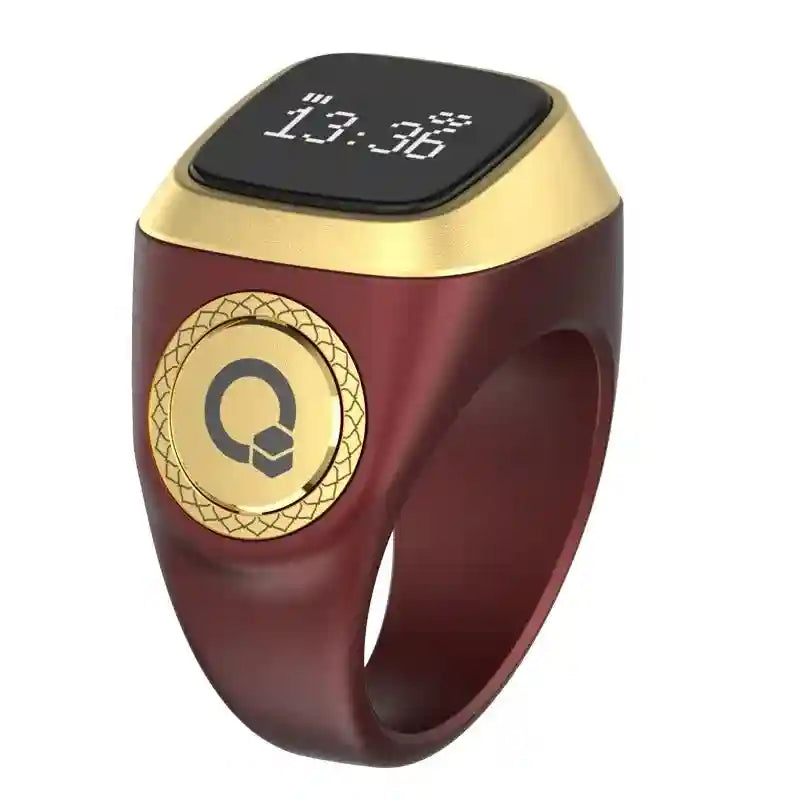 Smart Zikr Ring | Digital Tasbih & Health Monitor | Black | 18-22mm Tidesmit