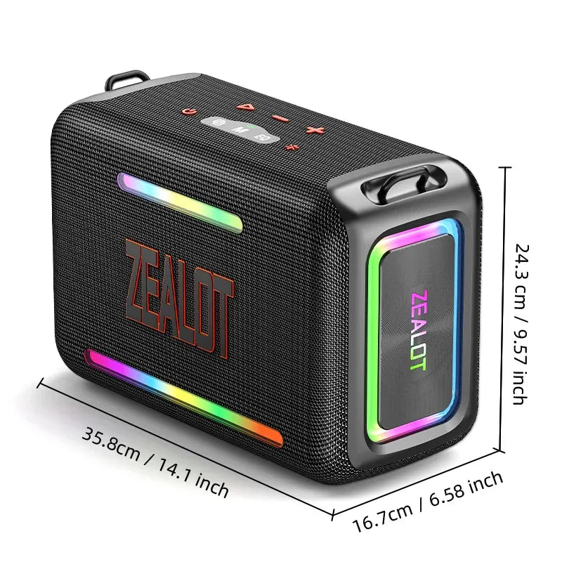 120W Portable Bluetooth Speaker with 360 Sound and RGB LED Lighting My Store
