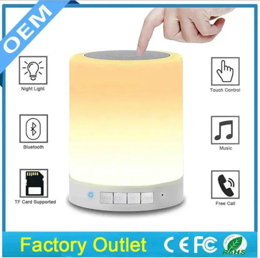 Portable Bluetooth Speaker with LED Touch-Sensing Ring Light My Store