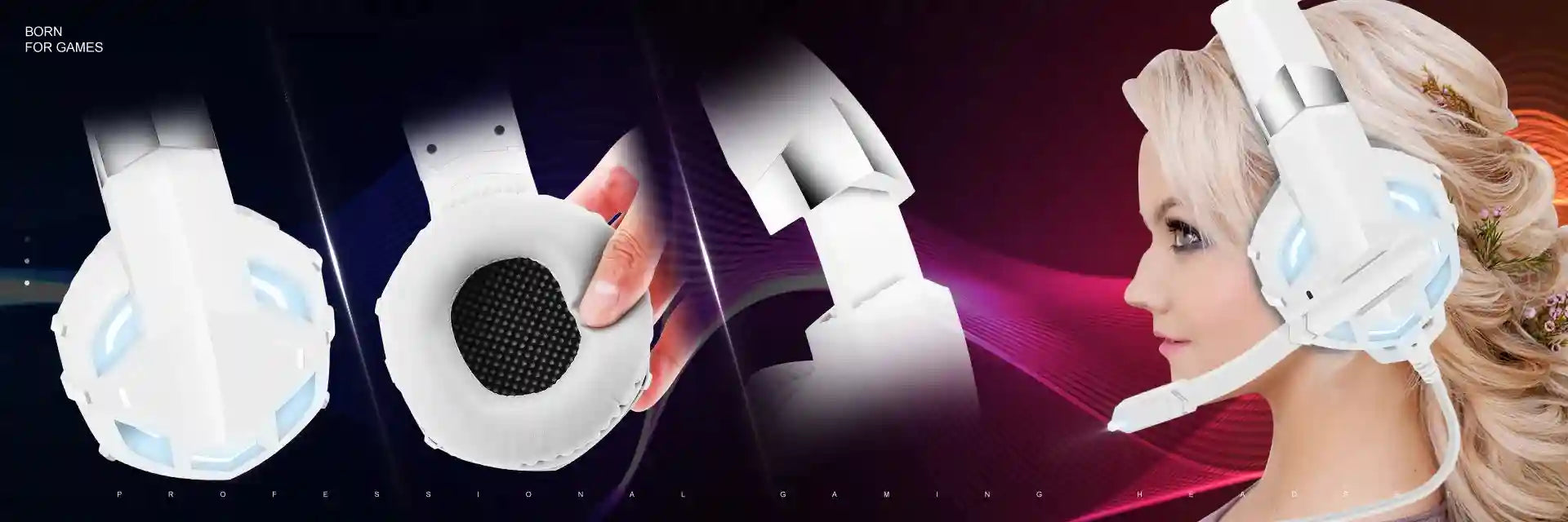 Wired Gaming Headphones with Mic - Over-Ear Noise-Cancelling Headset Tidesmit