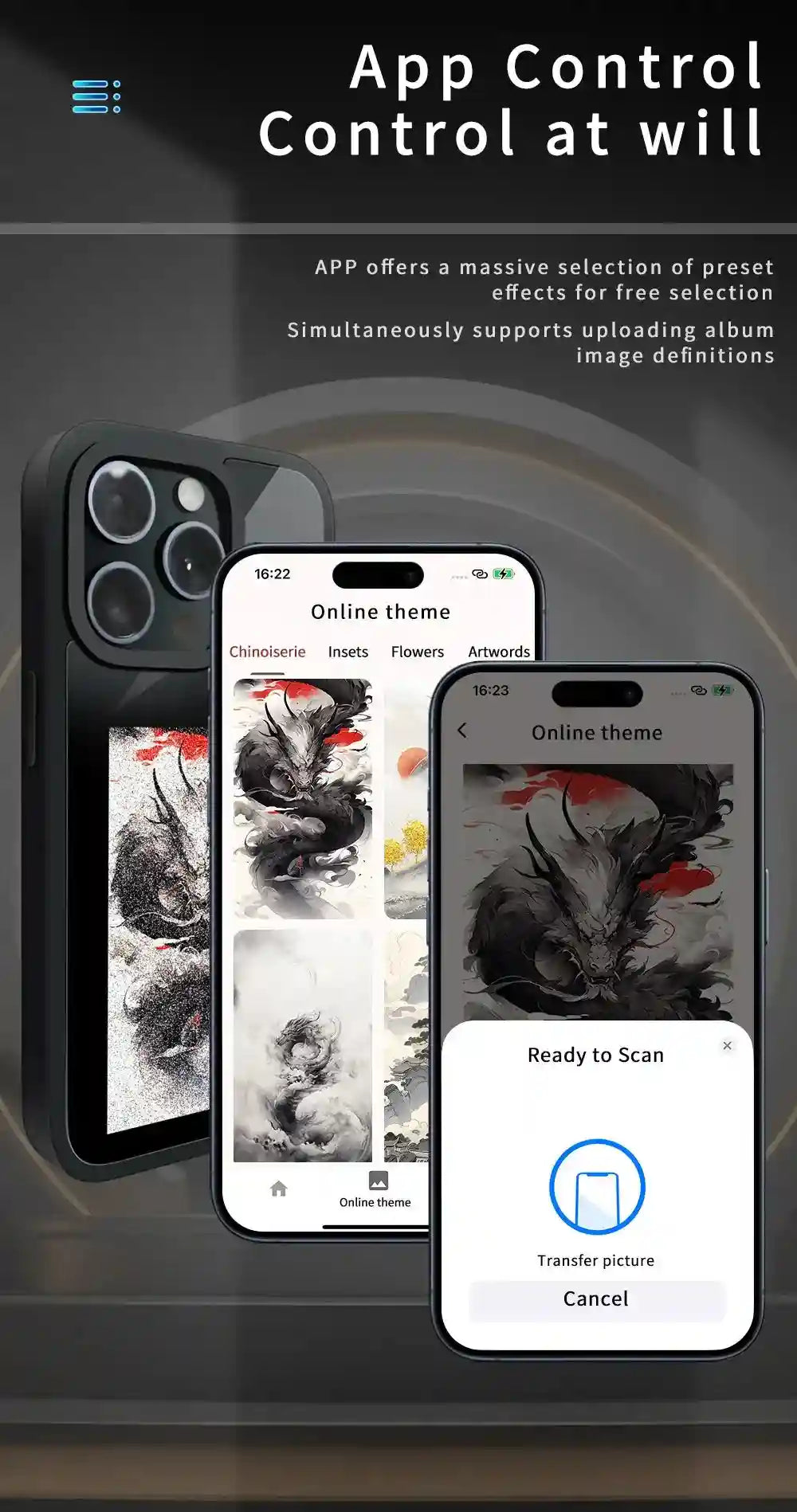 NFC Smart E Ink Phone Case for iPhone - Shock-Absorbing DIY Cover Tidesmit
