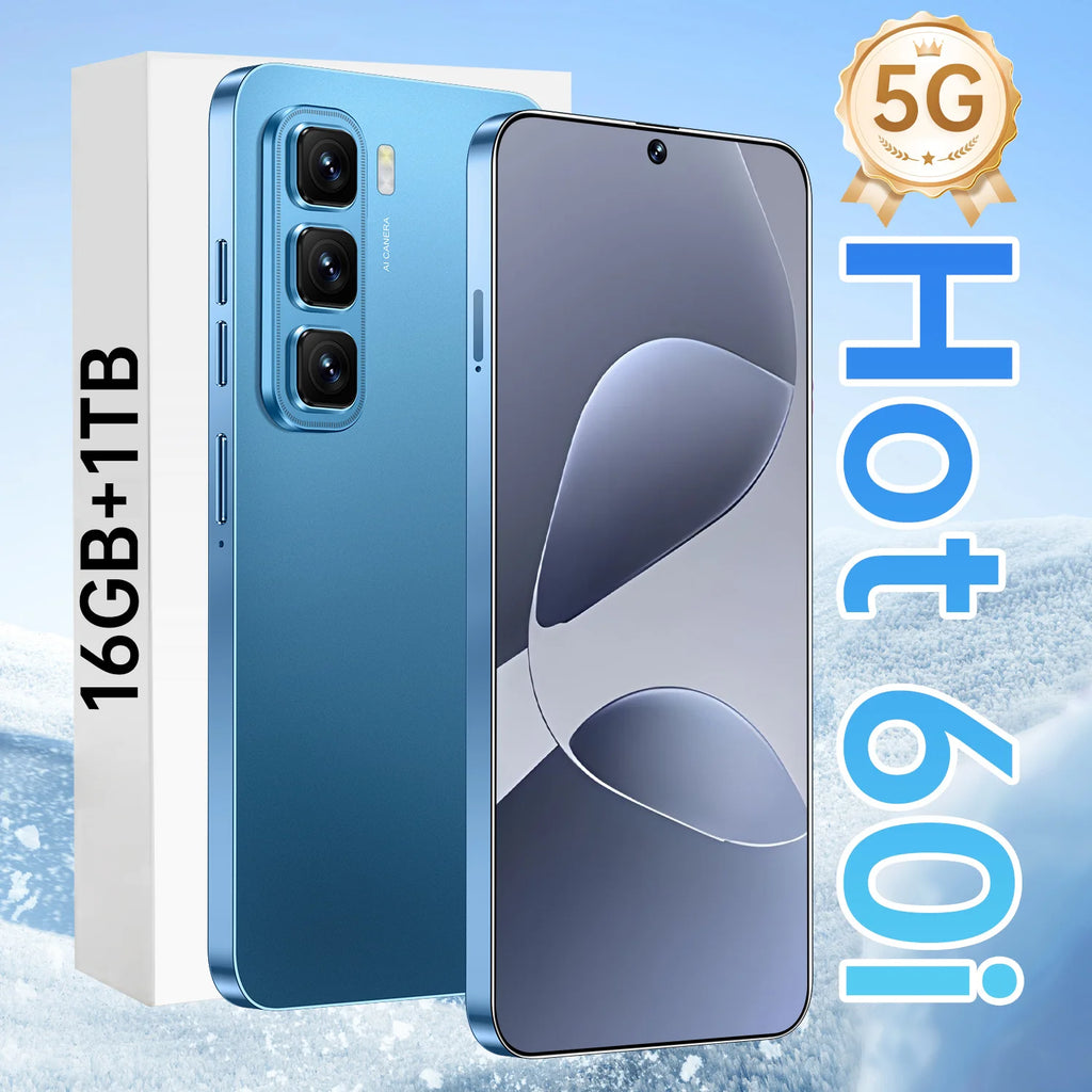 Infinix Hot 60i 5G smartphone with 7.3-inch display and authentic Android interface, side view angle, gallery image 5