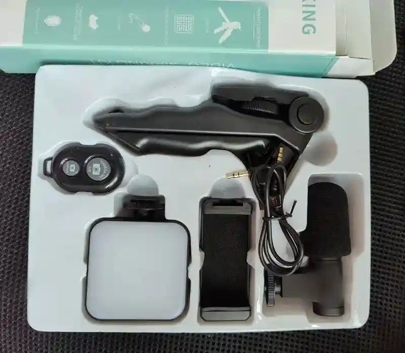 Ring Light Vlogging Kit with Microphone and Tripod - 6-in-1 Set Tidesmit
