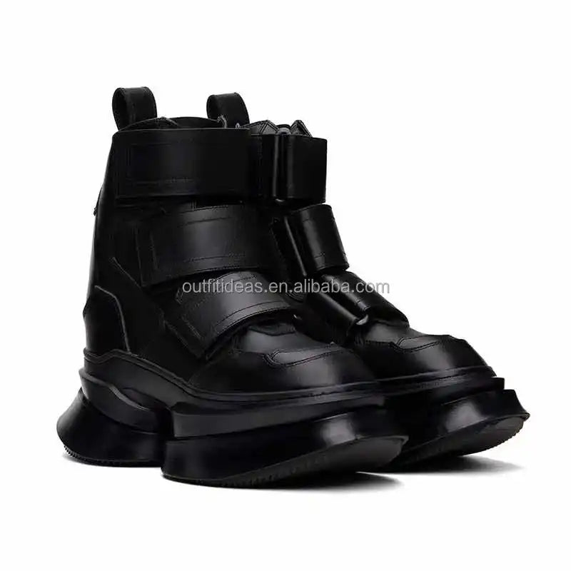 Platform H2.5 Sports Safety Waterproof Leather Climbing Hiking Men Workwear Sneaker Shoe Men Black Leather Fastened Shell Boots