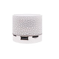 Portable Bluetooth Speaker with RGB LED Lamp - Wireless Audio for Home White plastic My Store