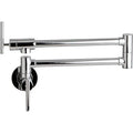Brushed Nickel Kitchen Faucet Brass Wall Mounted Pot Filler Swivel Folding Retractable Rotary Stretch Kitchen Tap