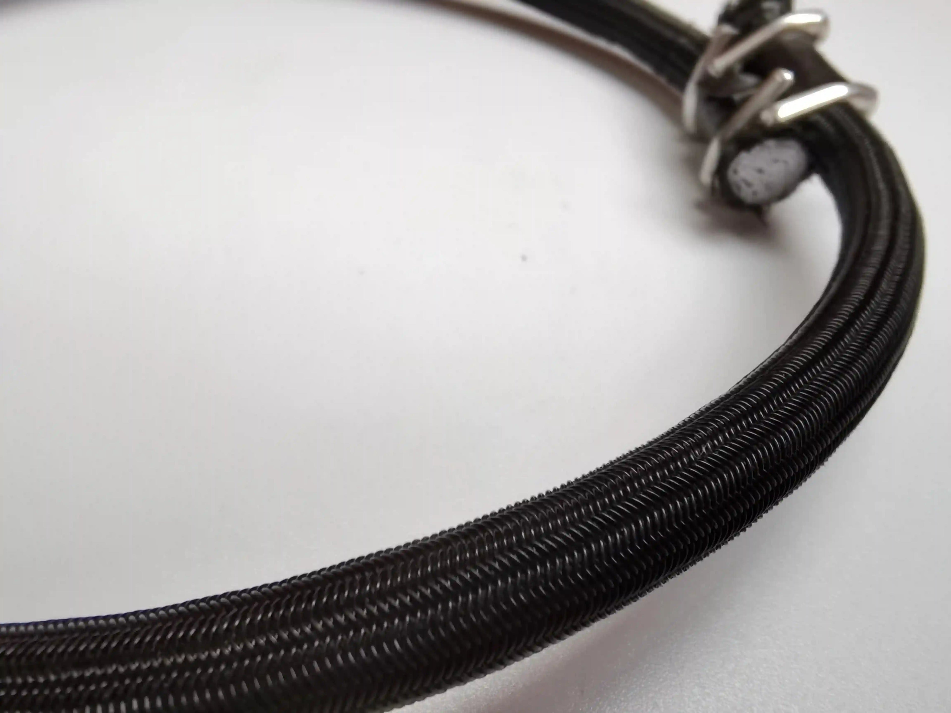 Fitness Trampoline Elastic Cords 46cm - Black Natural Rubber Set Tidesmit