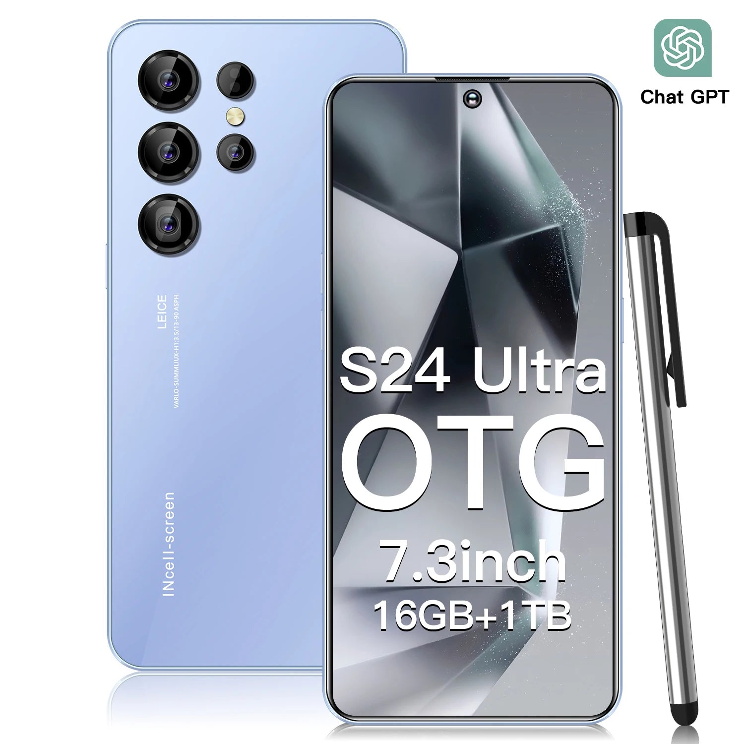 Hot Selling 2026 S24 Ultra 5G Smartphone 16GB+1TB 108MP 144HZ 7.3 Inch Full Screen Dual SIM CDMA Android 15