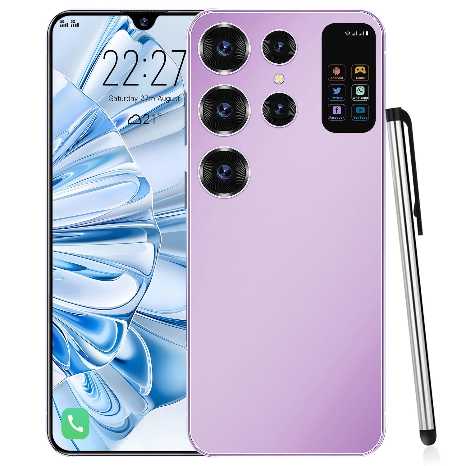 Unlocked Ultra 5G S24+ Android smartphone with decacore CPU and 65W fast charging, 6th view