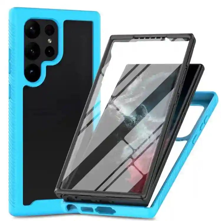 Samsung Galaxy S23 Ultra Hybrid Shockproof Case - Durable Slim Protection Baby Blue OPP Bag For Samsung Galaxy S23 Ultra