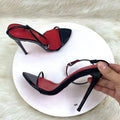10CM 12CM New Fashion Designer Red Insole Bottom Talons Pour Dames Sexy Stiletto Thin Trendy Shoes High Sandal Heels for Women