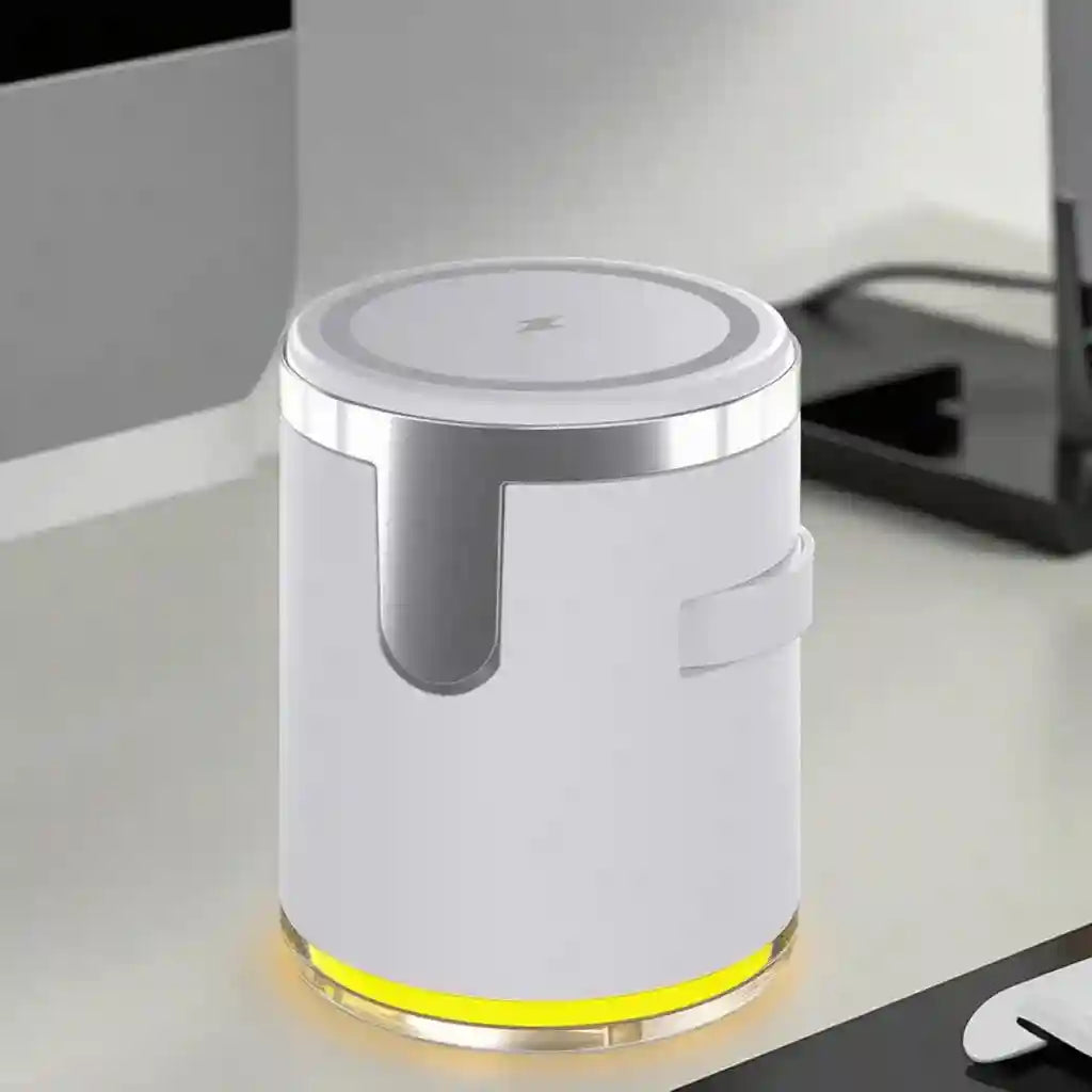 4-in-1 Fast Wireless Charger with LED Lamp - Qi Certified Station Tidesmit