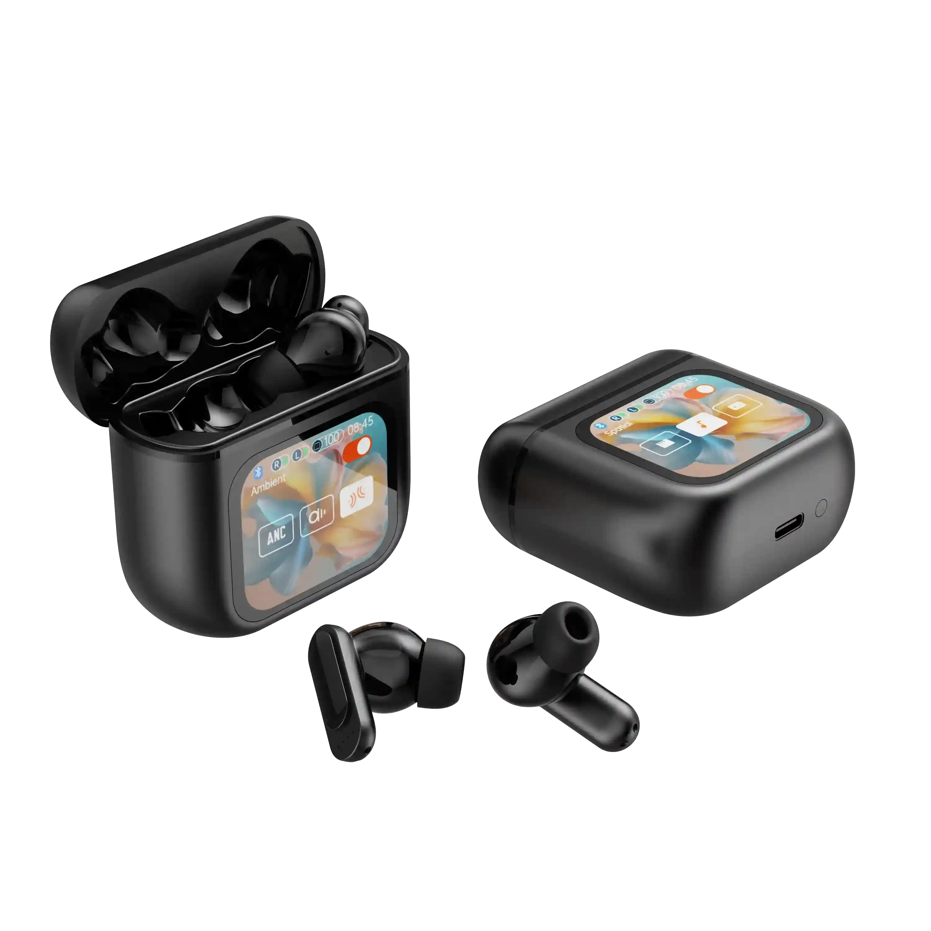 Tidesmit M79 Wireless Earbuds with LCD Touch Screen ANC TWS Tidesmit