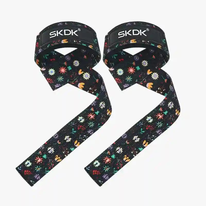 Weight Lifting Wrist Straps for Deadlifts - Adjustable Support 55cm Sun Flower 55*3.5cm Tidesmit