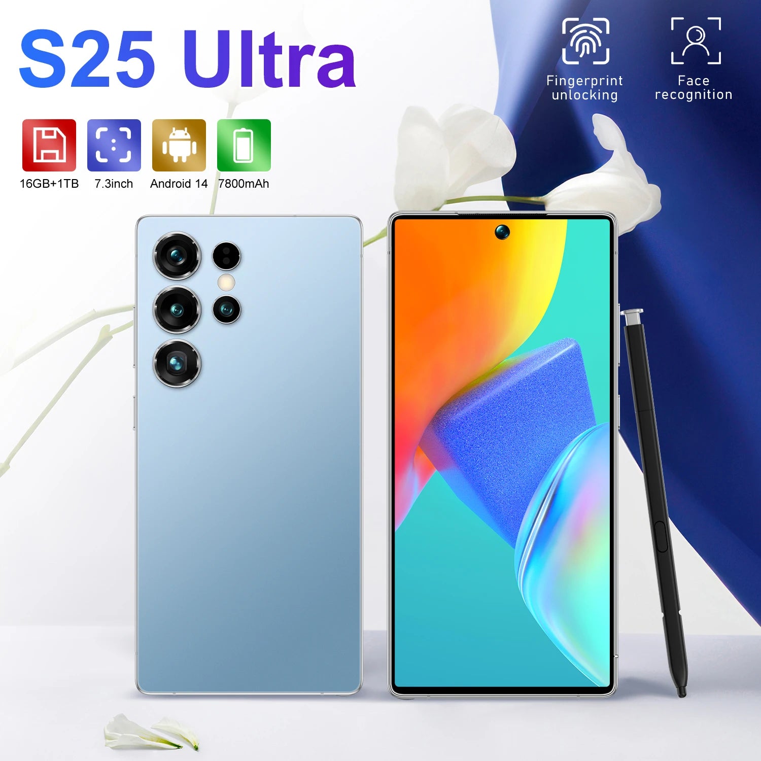 S25 Ultra 5G Smartphone, 1TB 16GB RAM Android 15 with S-Pen Tidesmit