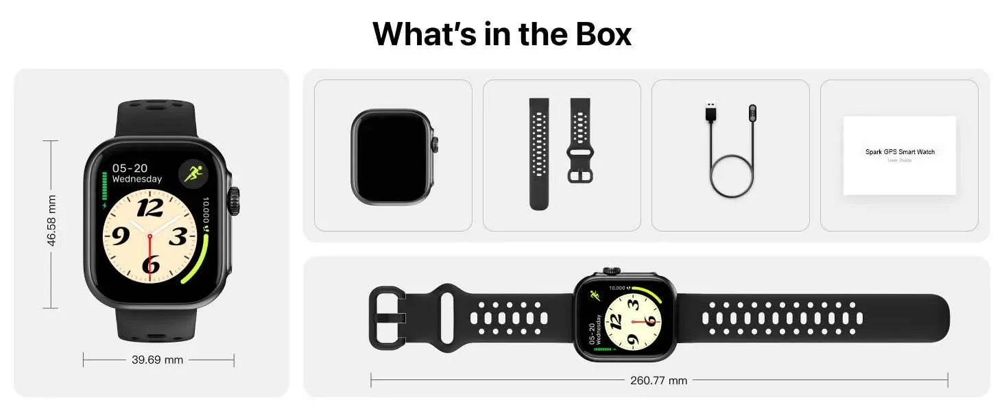 Spark GPS Fitness Tracker Smart Watch with Heart Rate Monitor My Store