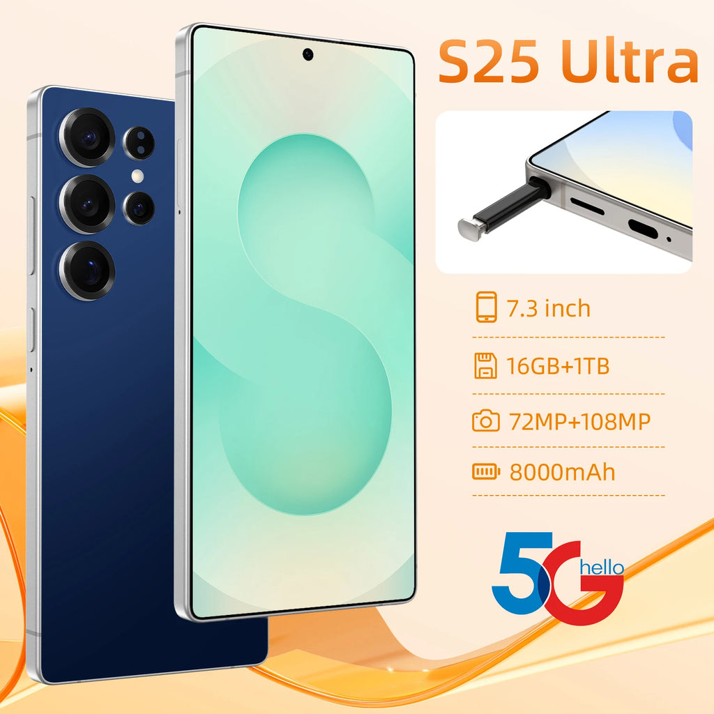 S25 Ultra 5G Smartphone 1TB 16GB RAM - High Capacity Mobile Tidesmit