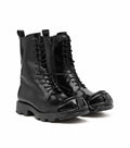 Calf Leather True to Size Side Zip Round Toe Genuine Leather Derby Shoes With Box Unisex Men Ankle Hammer Lace-up Leather Boots