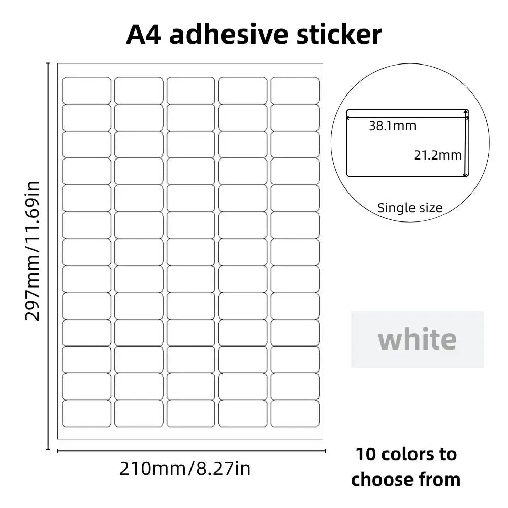 65 Grids A4 Glossy Copperplate Paper Barcode Shipping Label Sheet - Angle/Detail 6