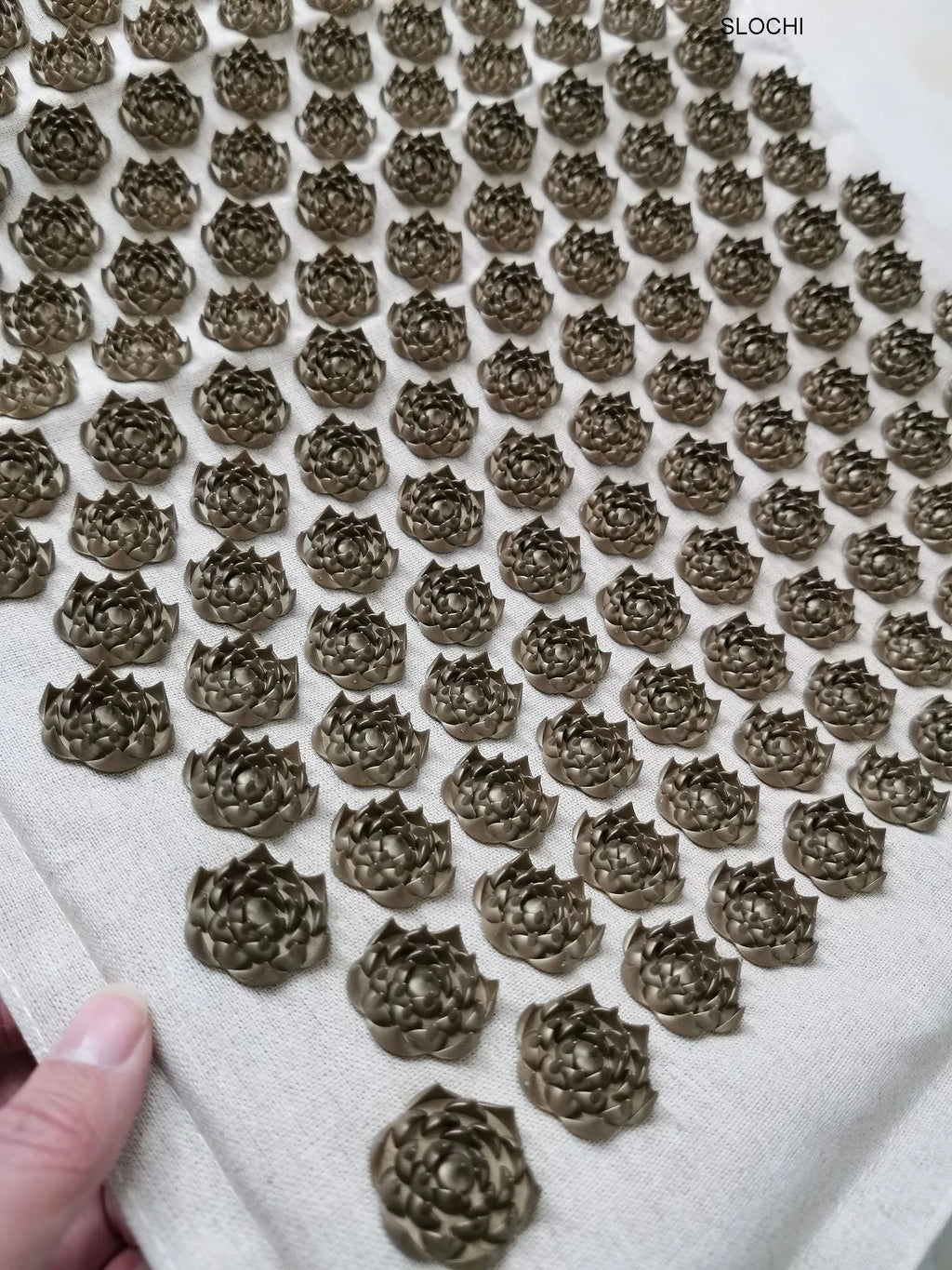 74*44cm Nature Linen Coconut Palm Massage Yoga Mat with Bag Lotus Spike Acupressure Mat Cushion Massage Accupuncture Pad